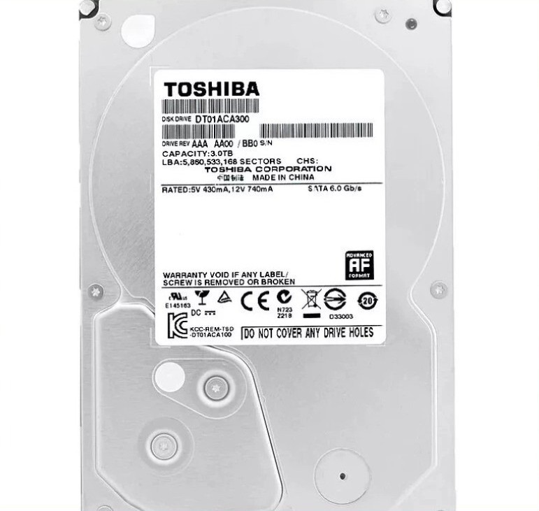 1PCS DT01ACA300 FOR Toshiba DT01ACA300 3,5Inch 3TB 7200RPM Hard Drive 64MB Cache