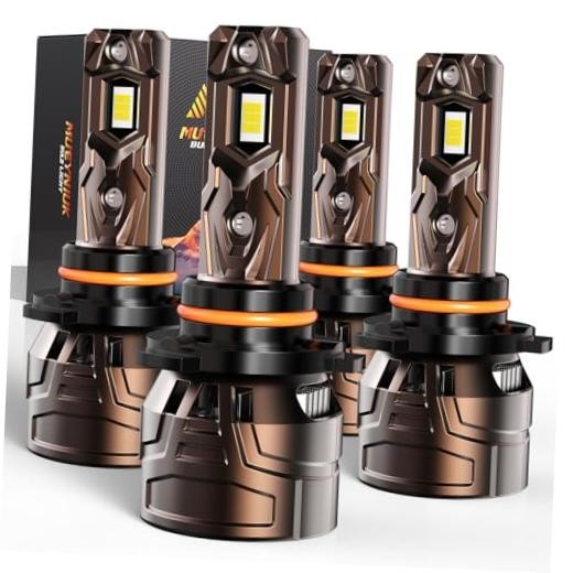 Upgraded 9005/HB3+9006/HB4 Light Bulbs, 36000LM Super Bright 6500K 9005+9006