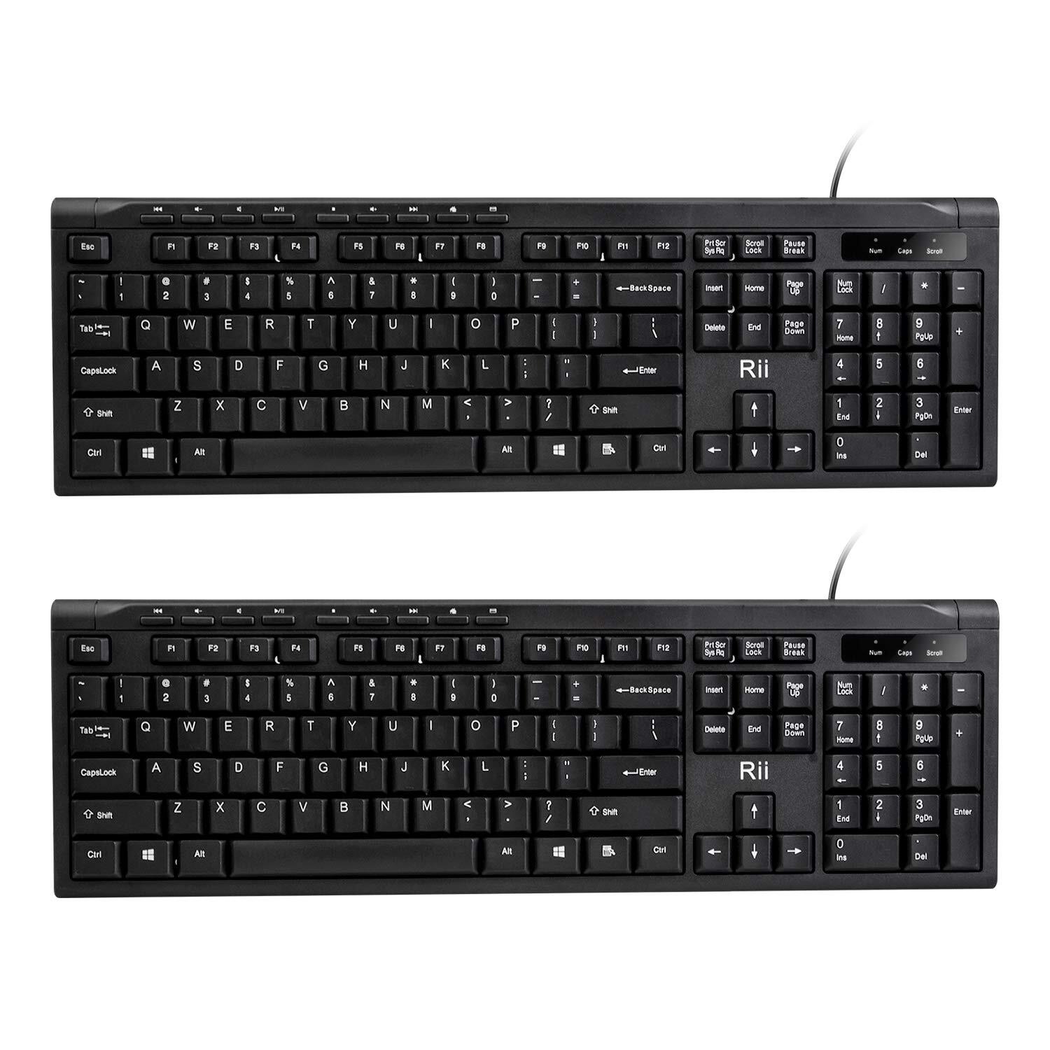 RK907 Ultra-Slim Compact USB Wired Keyboard for Mac and PCWindows 10/8 / 7 / ...