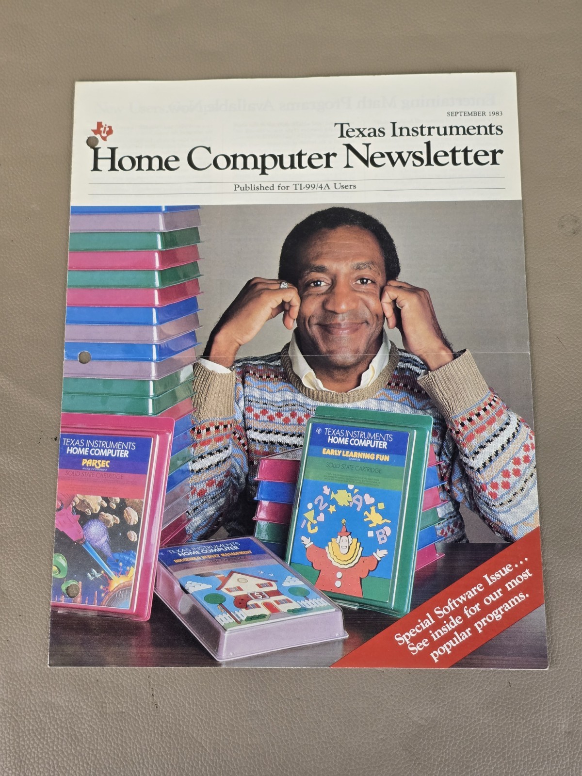 Texas Instruments Home Computer Newsletter September 1983 Bill Cosby P-479