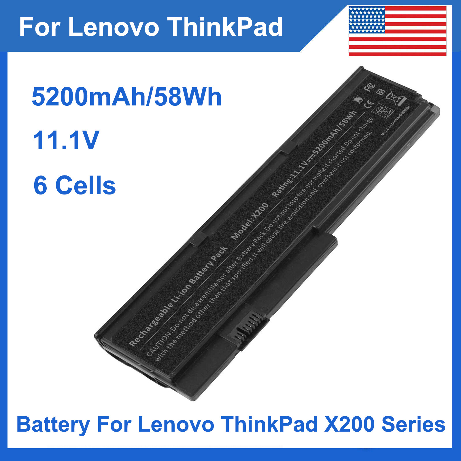 X200 Battery For IBM Lenovo ThinkPad X200s X201 X201i Series 42T4650 42T4534 NEW