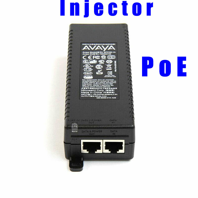 Avaya Injector Power Supply for Avaya 9620 9630 9640 9650 IP Telephones w/Cord