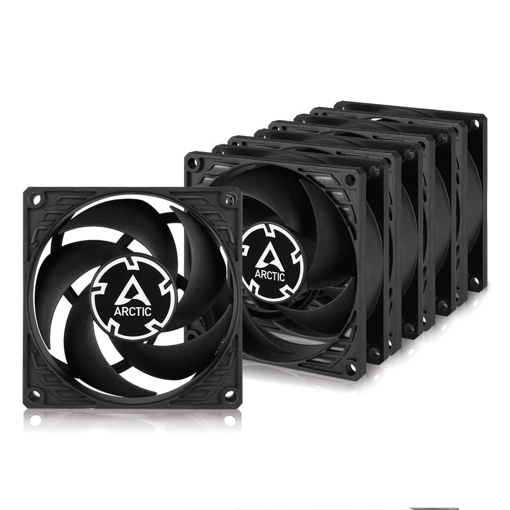 ARCTIC P8 Silent 5 Pack  PC Fan, 80 mm case Fan, optimised for Static Pressur...