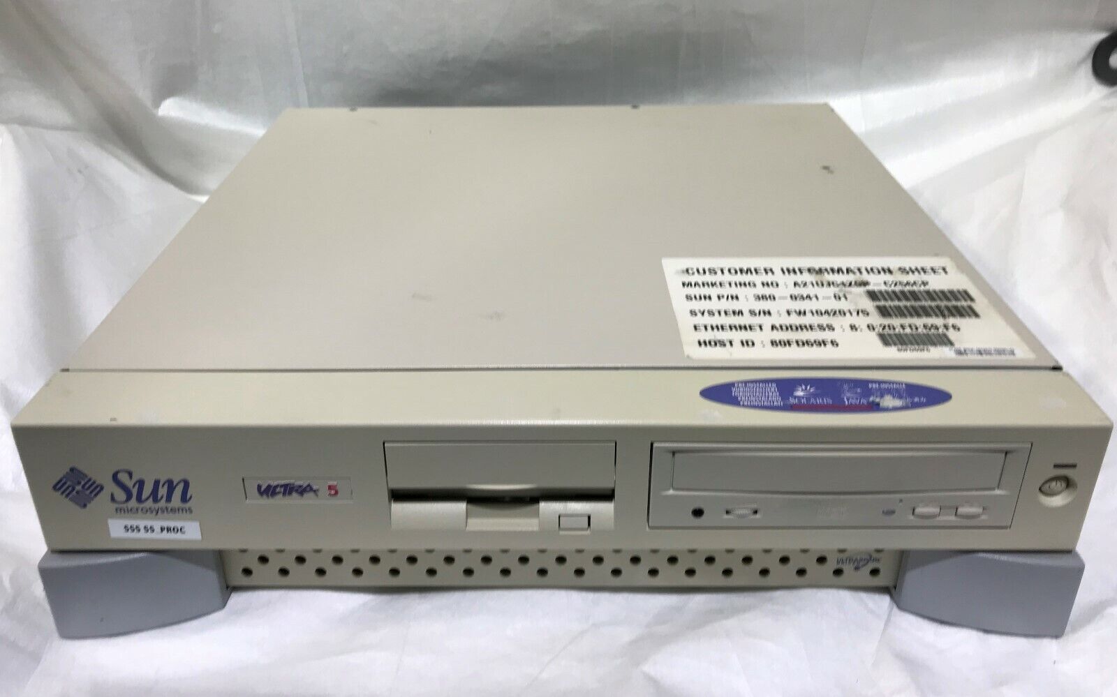 Sun Ultra 5, 360MHz, 256MB Memory, NO HDD, onboard graphics, CD-Rom Ultra 5