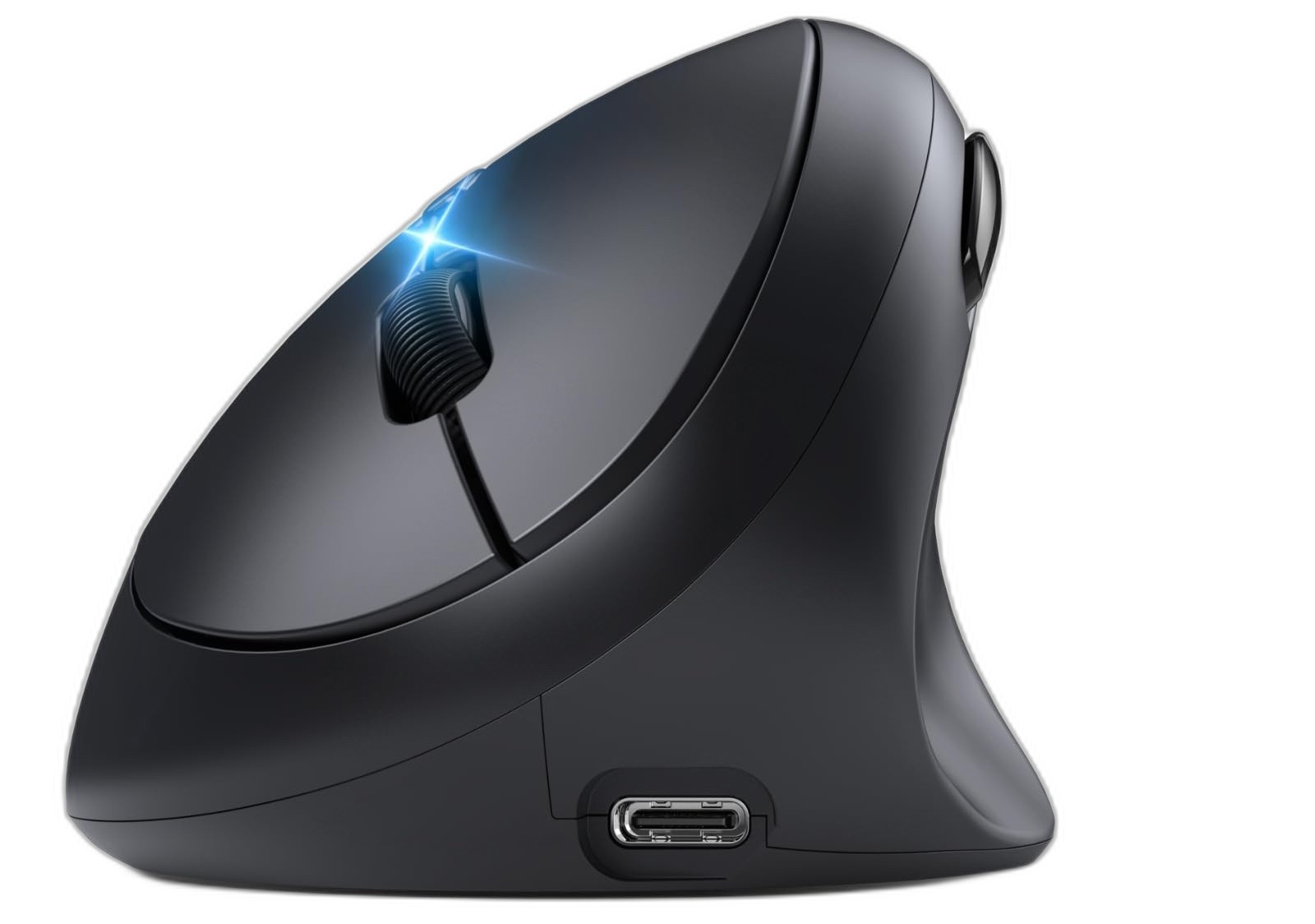 TeckNet TK-MS017 Vertical Wireless Mouse Black USB-C Rechargeable Ergonomic New