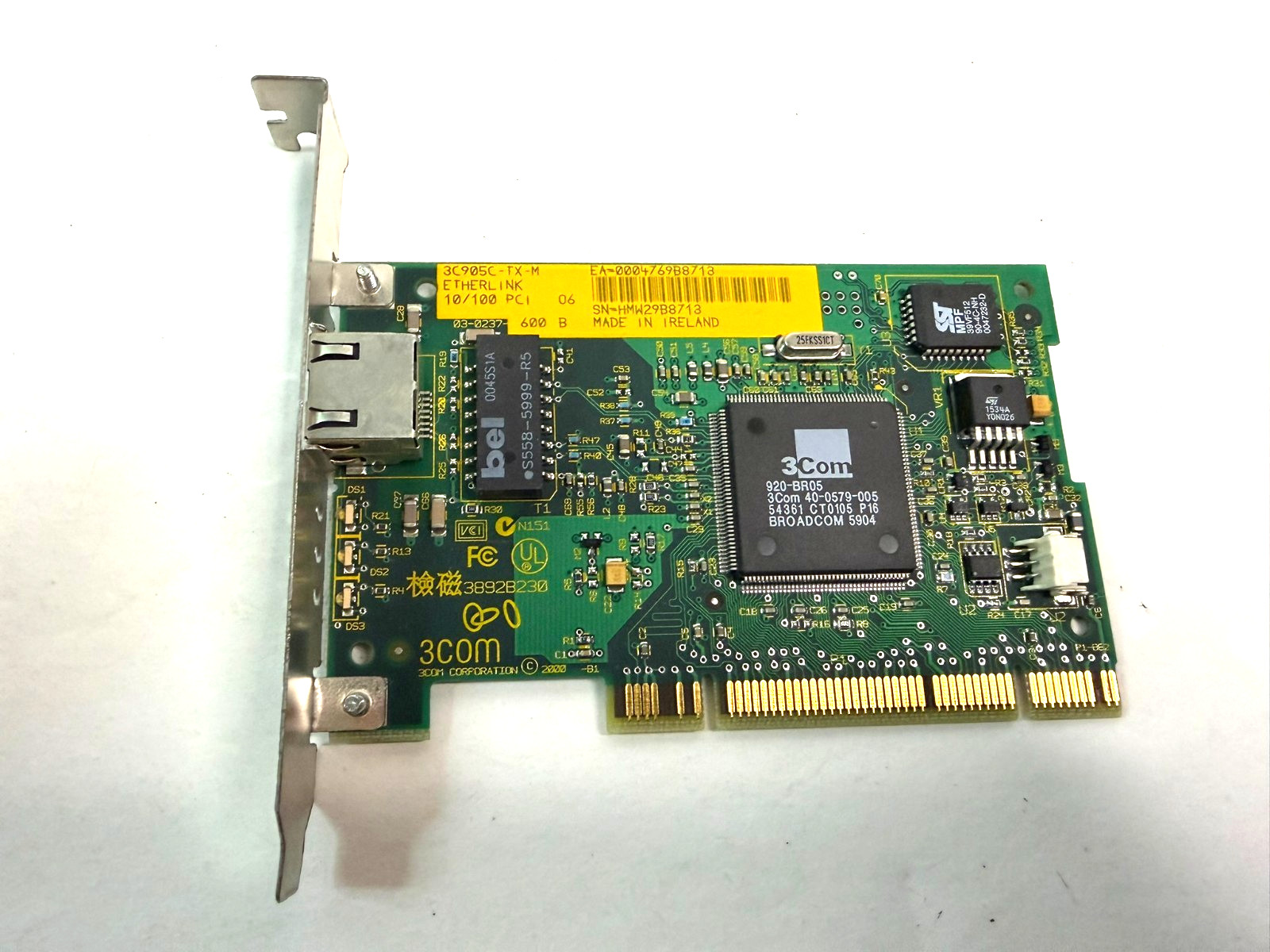 3Com EthernetLink 10/100Mbps 3C905C-TX-M PCI Network Interface Card