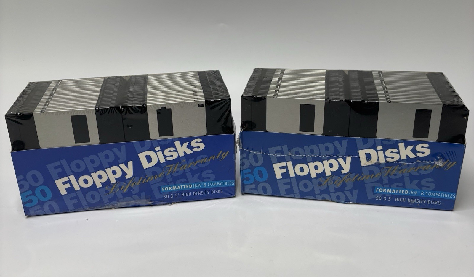 50 Pack New HD High Density 3.5" Floppy Disk 1.44 MB 2x 50Pk NEW