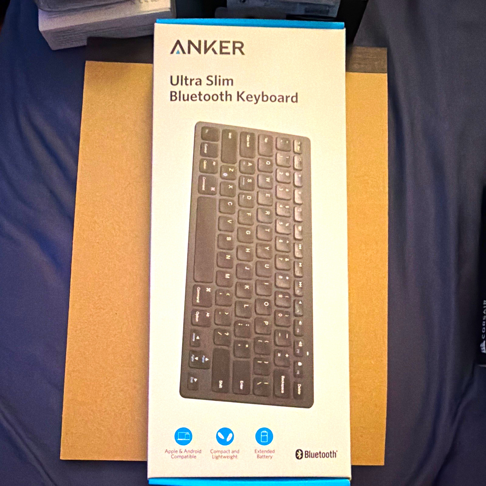 Anker Ultra Slim Bluetooth Keyboard Black Compact QWERTY A7726