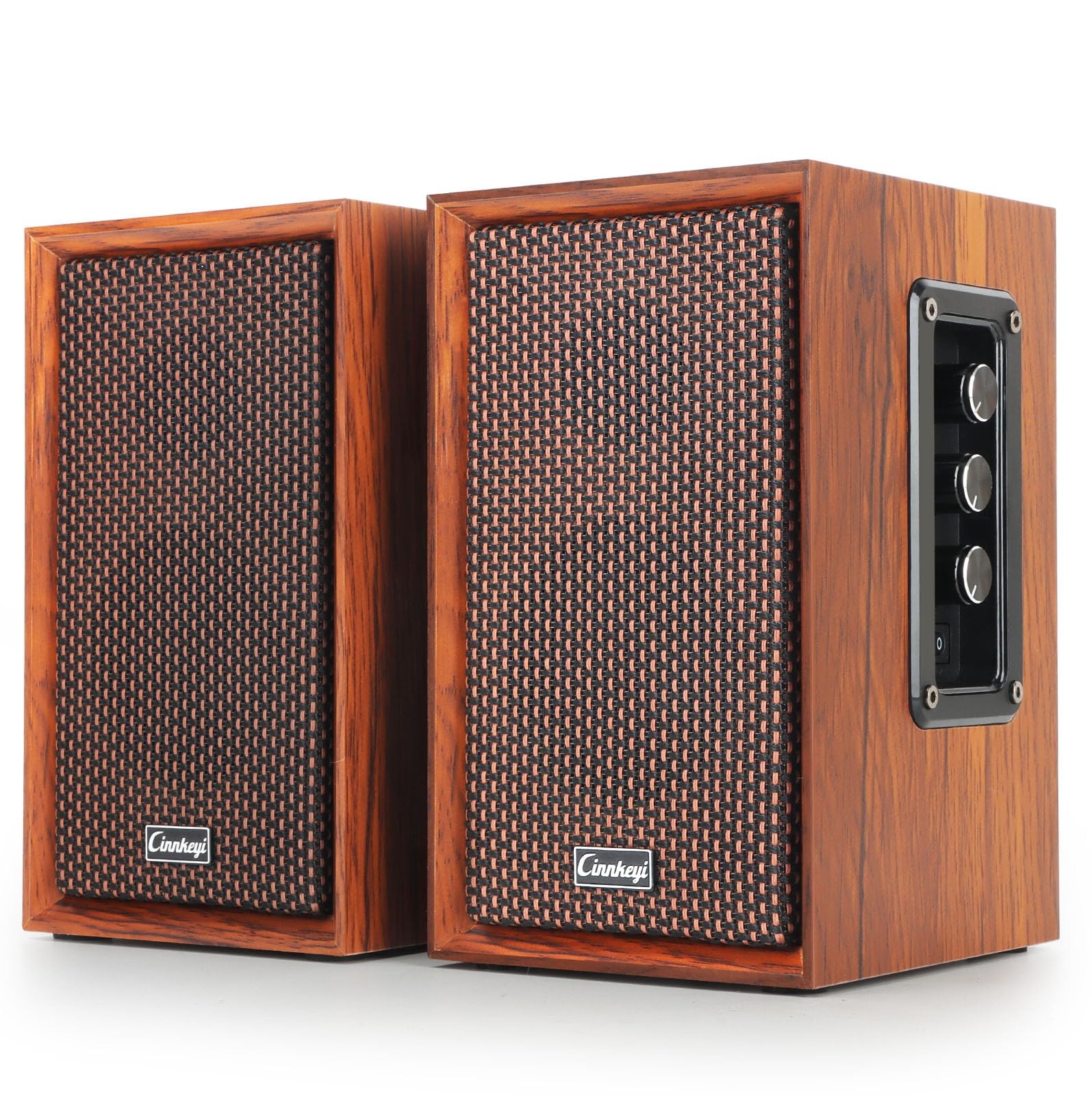 【2026 Upgraded】 Active Bookshelf Speakers – 40W Hi-Fi (DSP) Computer Speakers wi