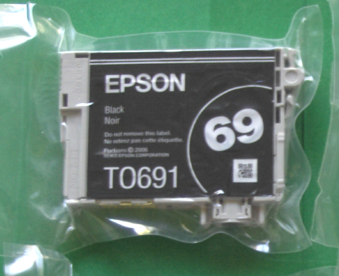 Epson GENUINE 69 Black Dura Brite Ultra Ink T0691 T069120 