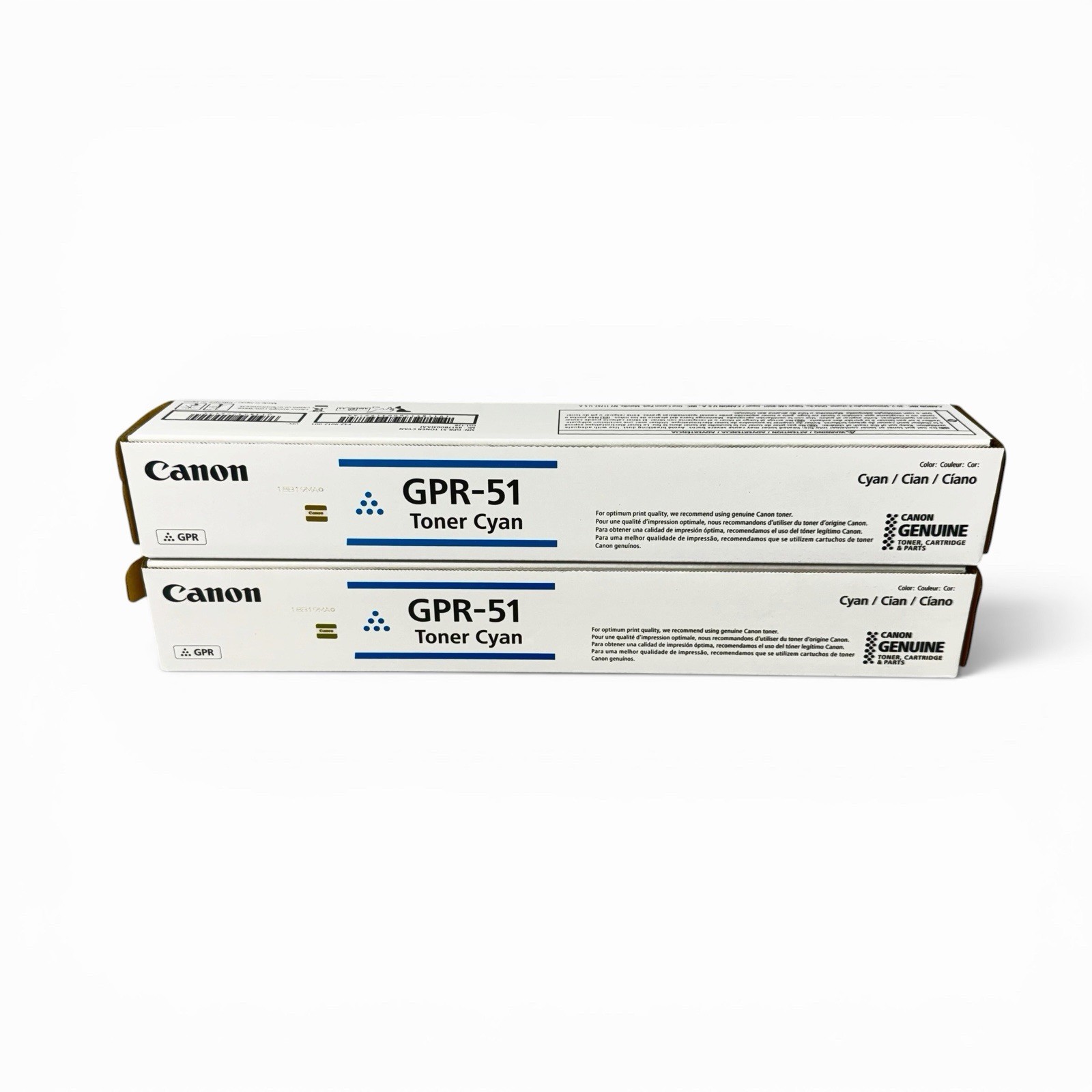 NEW Genuine Canon GPR-51 Toner Cartridge Lot of 2 (C) OEM 1 New 1 Open Box