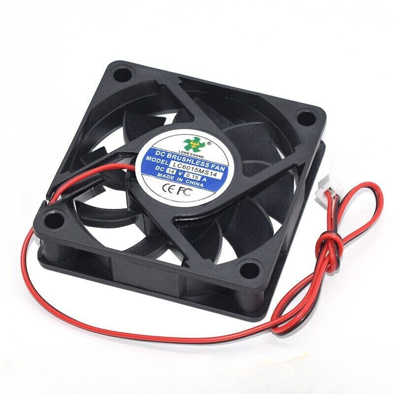 1PC  2-wire cooling fan  LC6015MS14 14V 0.15A 6015 6CM   #D Fast Shipping