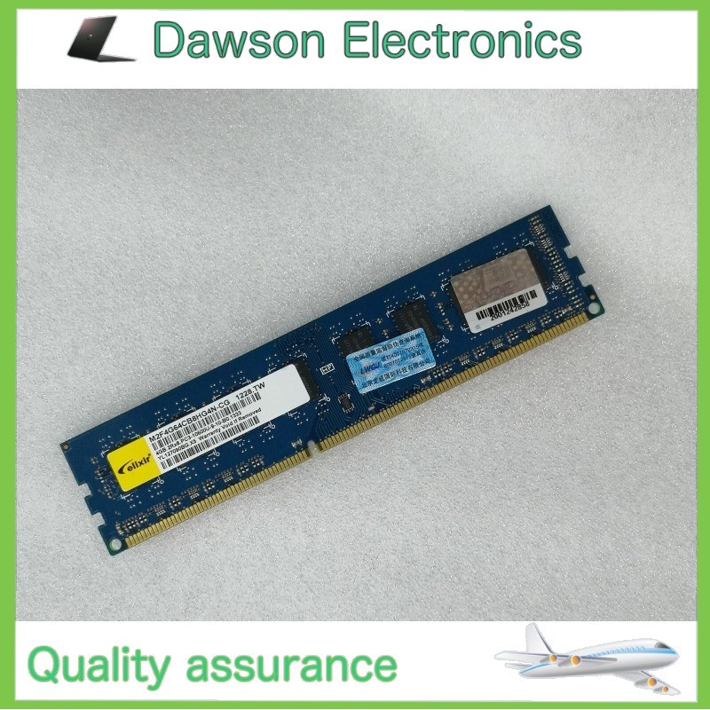 Used Nanya Elixir 4GB DDR3 1333 2Rx8 PC3-10600U 1.5v 240pin Desktop DIMM RAM