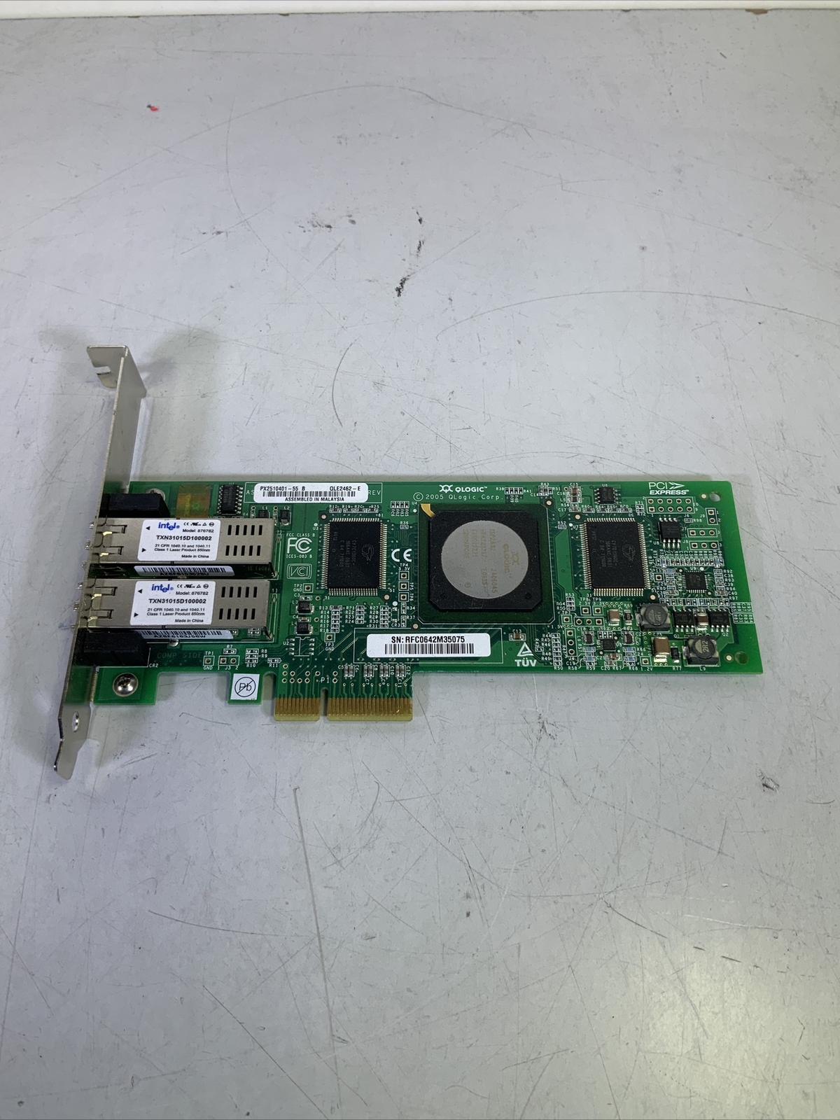 QLOGIC PX2510401-55 QLE2462-E 4GB Dual Port Fiber Network CARD - NG Q6A