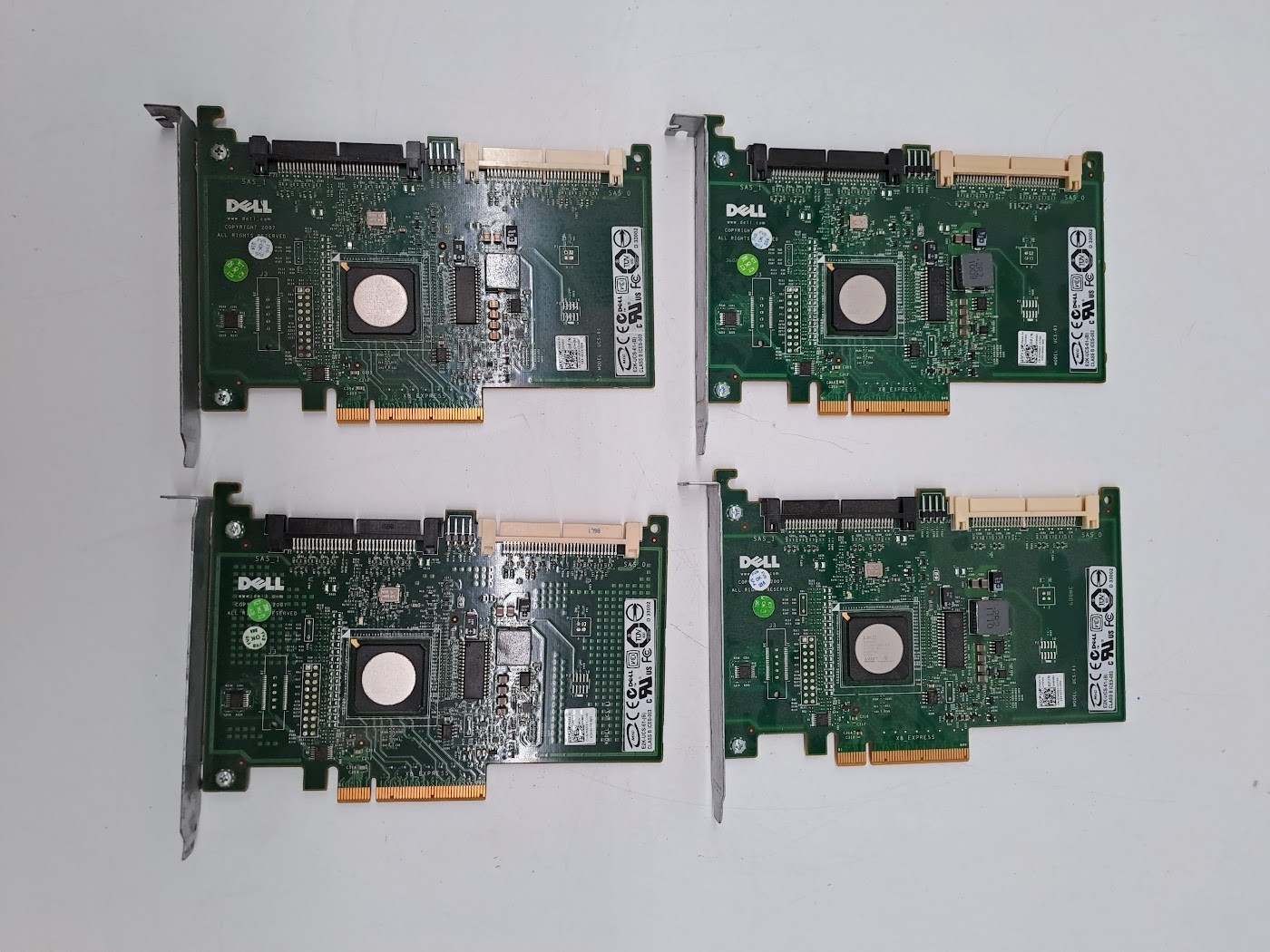 4X Dell PowerEdge/PERC 6/iR SAS PCI-E Server RAID Controller Card/E2K-UCS-61-(B)