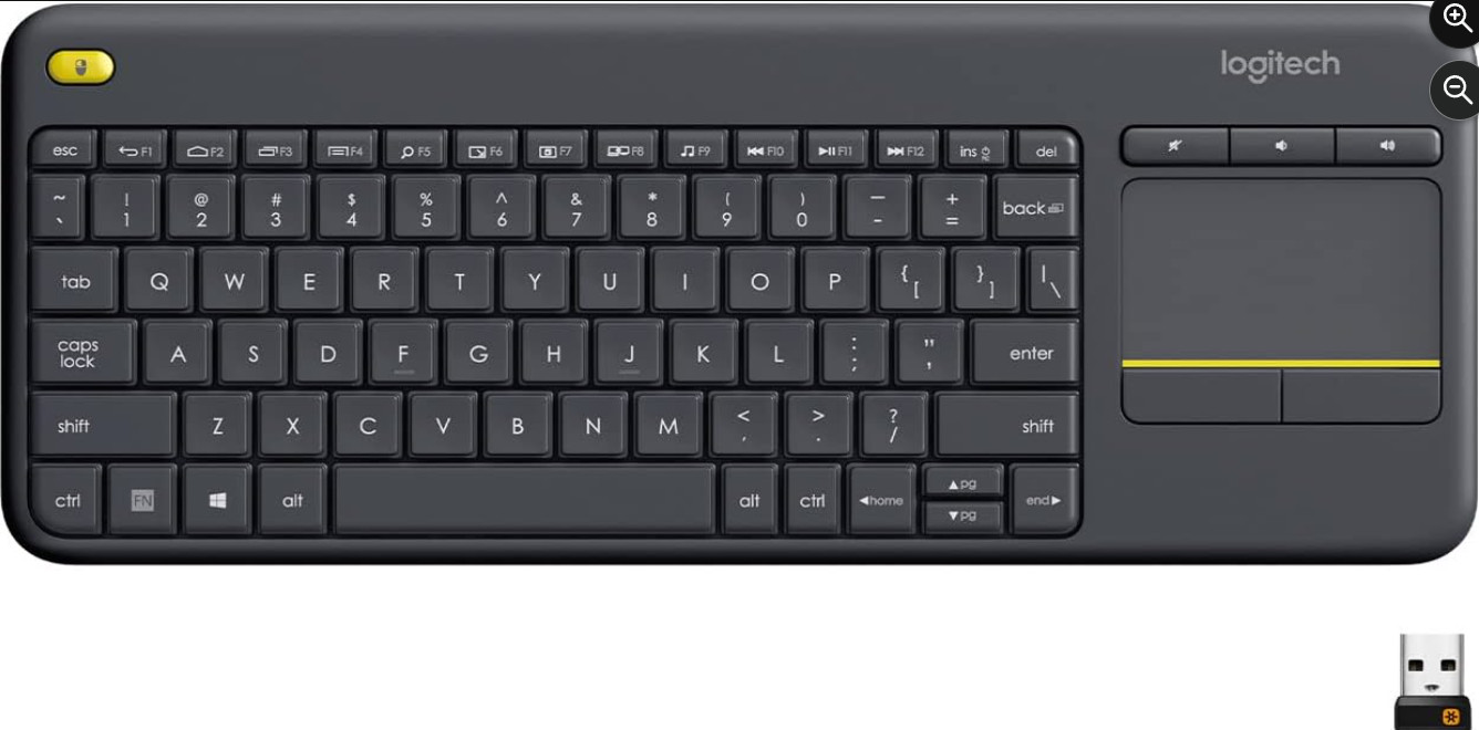 Logitech K400 Plus keyboard RF Wireless - Black