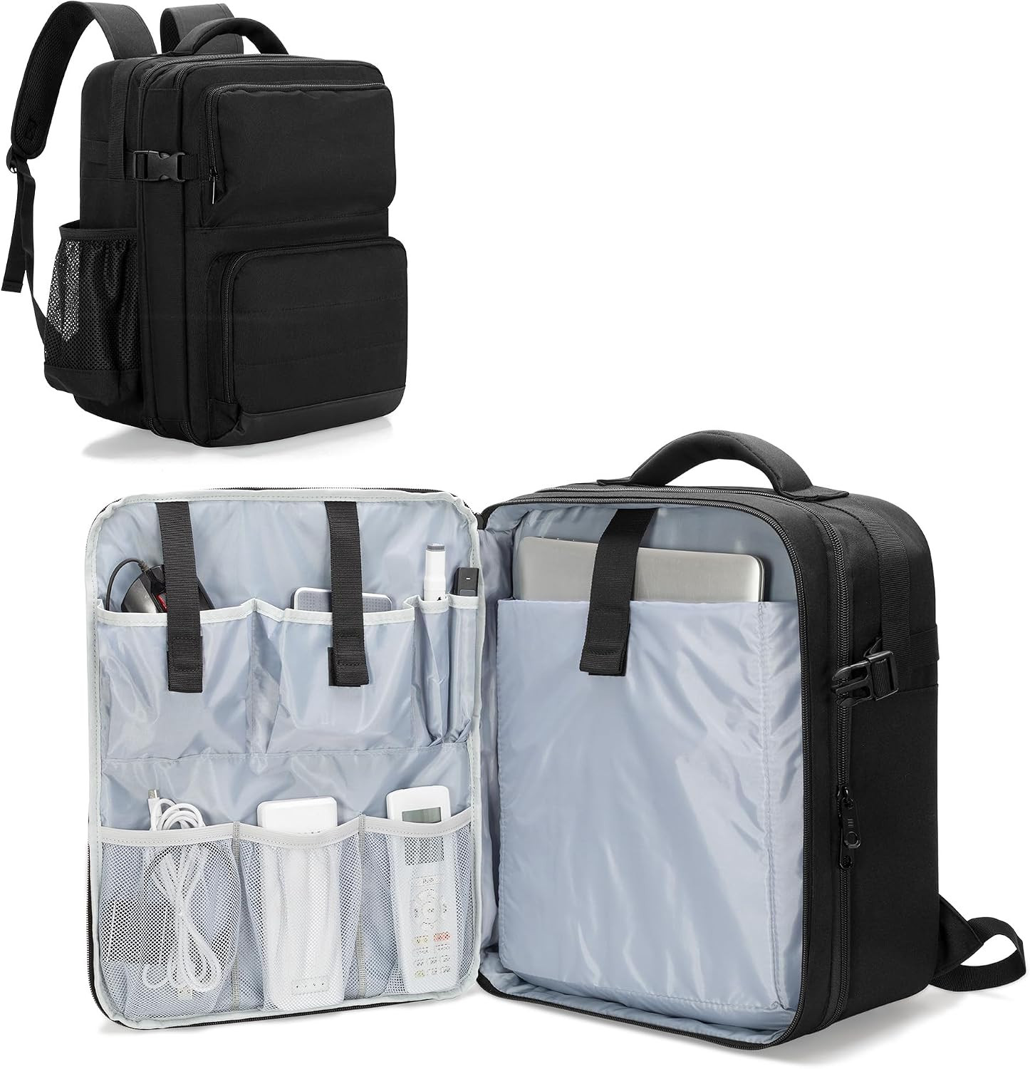 Projector Backpack Bag with 15.6 Inch Laptop Sleeve, Black