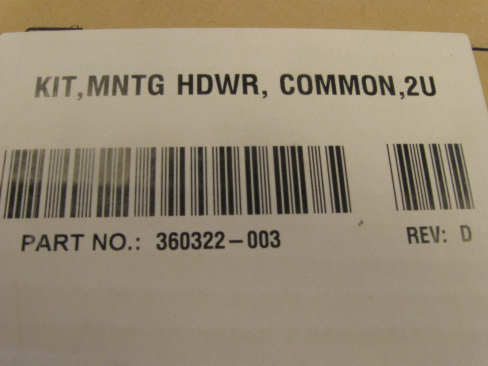 HP 360322-003 Kit Mntg HDWR Common 2U