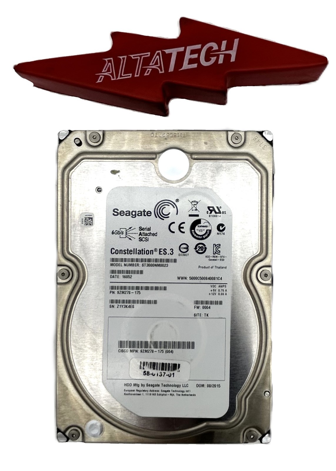 Dell ST3000NM0023 3TB 7.2K SAS 3.5 6G EP 9ZM278-150 PN 4CMD9