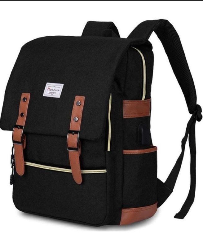 Modoker 15'' Vintage Laptop Backpack with USB Charging Port NWT