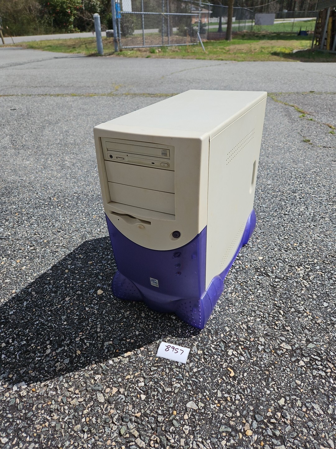 Vintage 1990s PC CPU Computer Translucent retro tower blue purple Case 89 S7