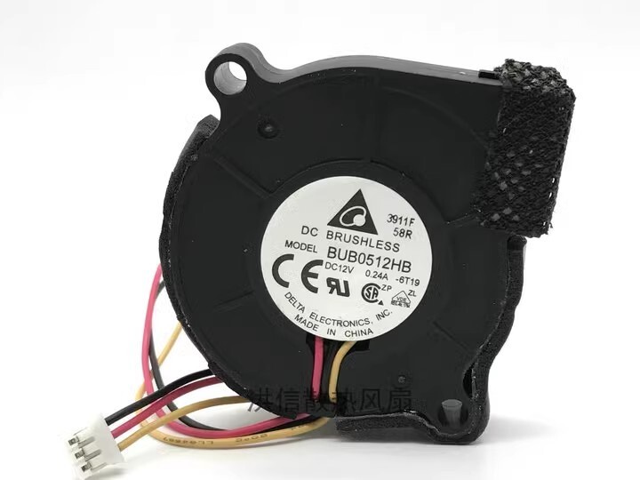 Delta BUB0512HB -6T19 5015 DC12V 0.24A 5CM 50*15MM 3-Pin Turbo Blower Cooling Fa