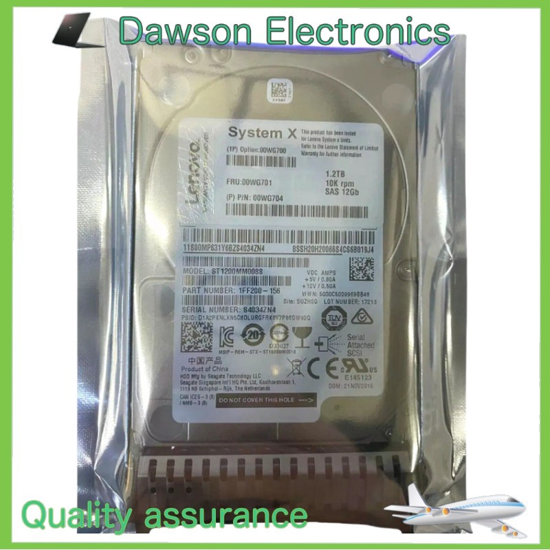 Lenovo 0WG7000 X3550 X3650 M5 X3850X6 1.2TB 10K SAS 12gb 00WG701 Hard Drive HDD