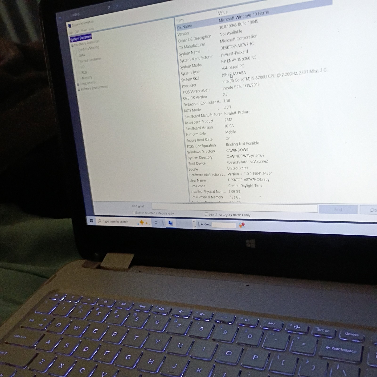 HP envy 15 x360 convertible touchscreen beats audio 8gb ram laptop 