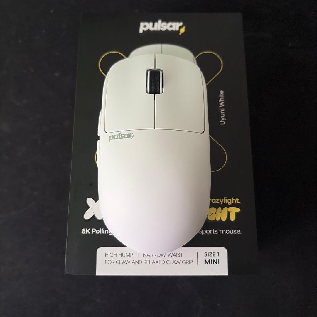 Pulsar X2H Mini CRAZY LIGHT Gaming Mouse Uyuni White Size 1 Mini Unused
