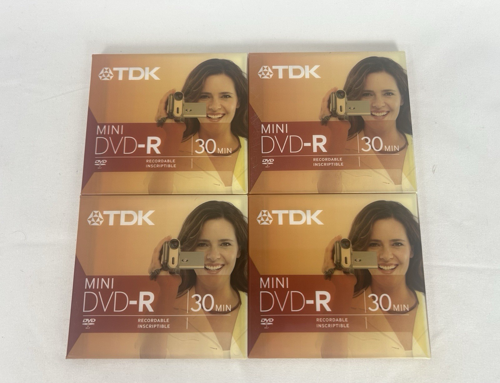 TDK Mini Disc 4 Pack DVDR 30 Minute Video Disc Brand New Sealed Recordable Media