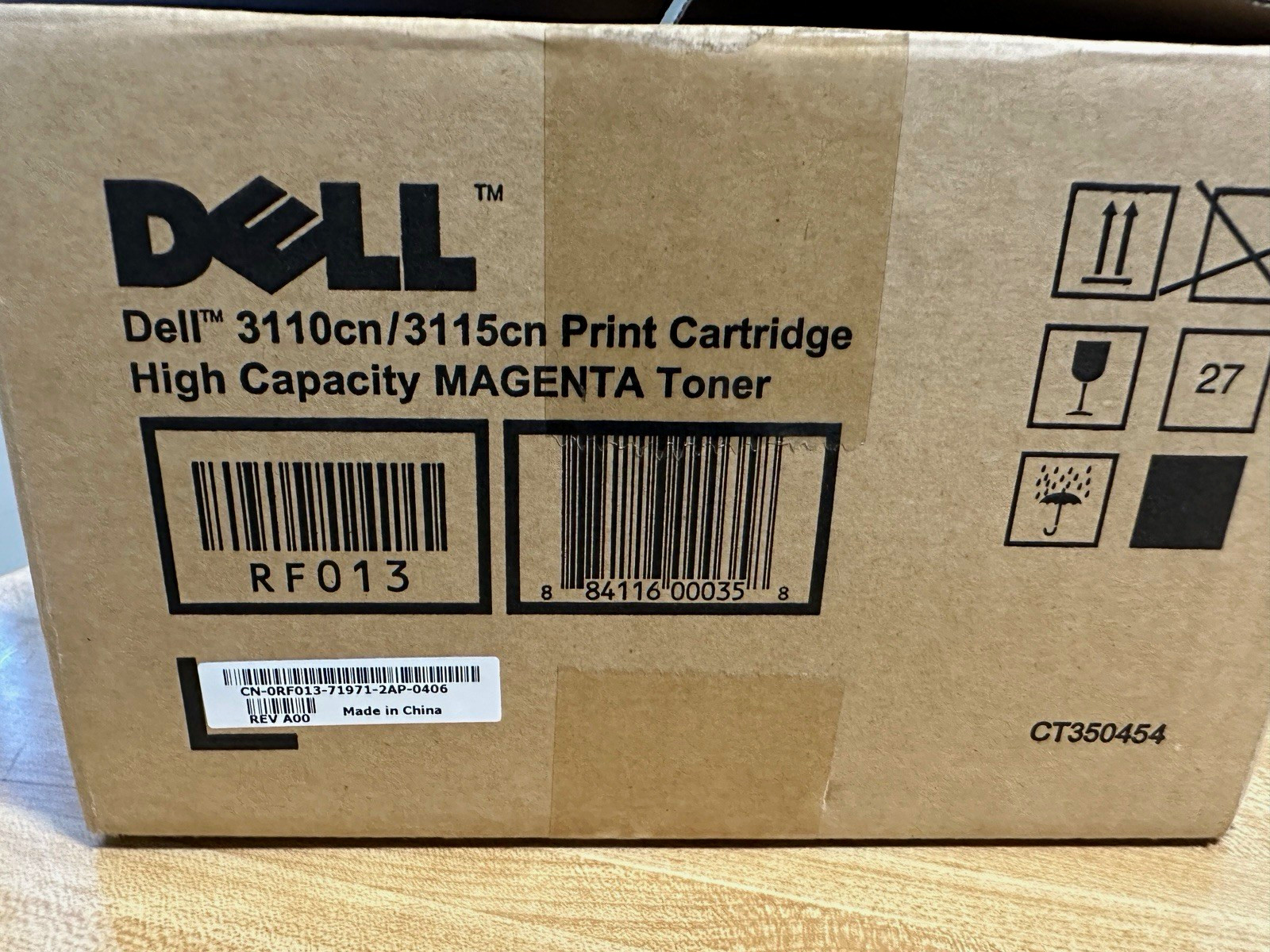 Genuine Dell 3110cn/3115cn Magenta High Yield Toner Cartridge RF013 CT350454