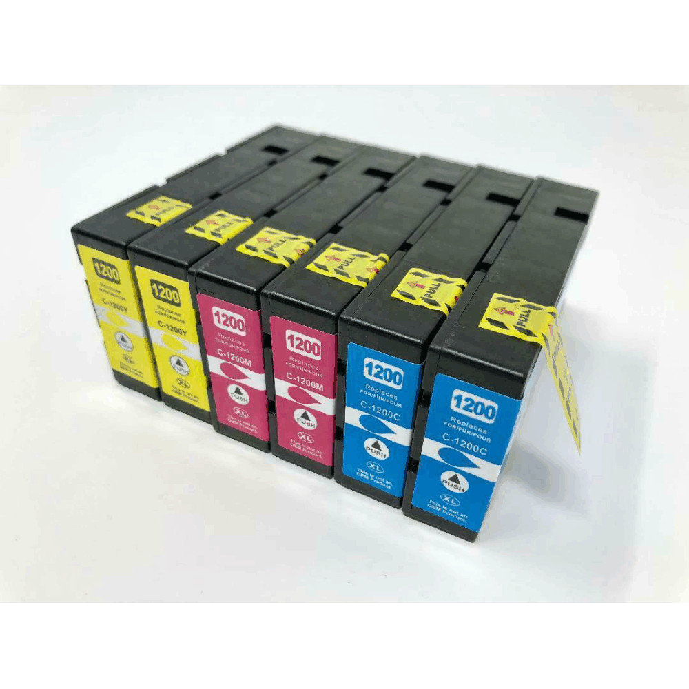 6x Hi-Yield 2 x CMY Ink For Canon PGI1200XL 1200 XL MAXIFY MB2020 2120 2320 2720