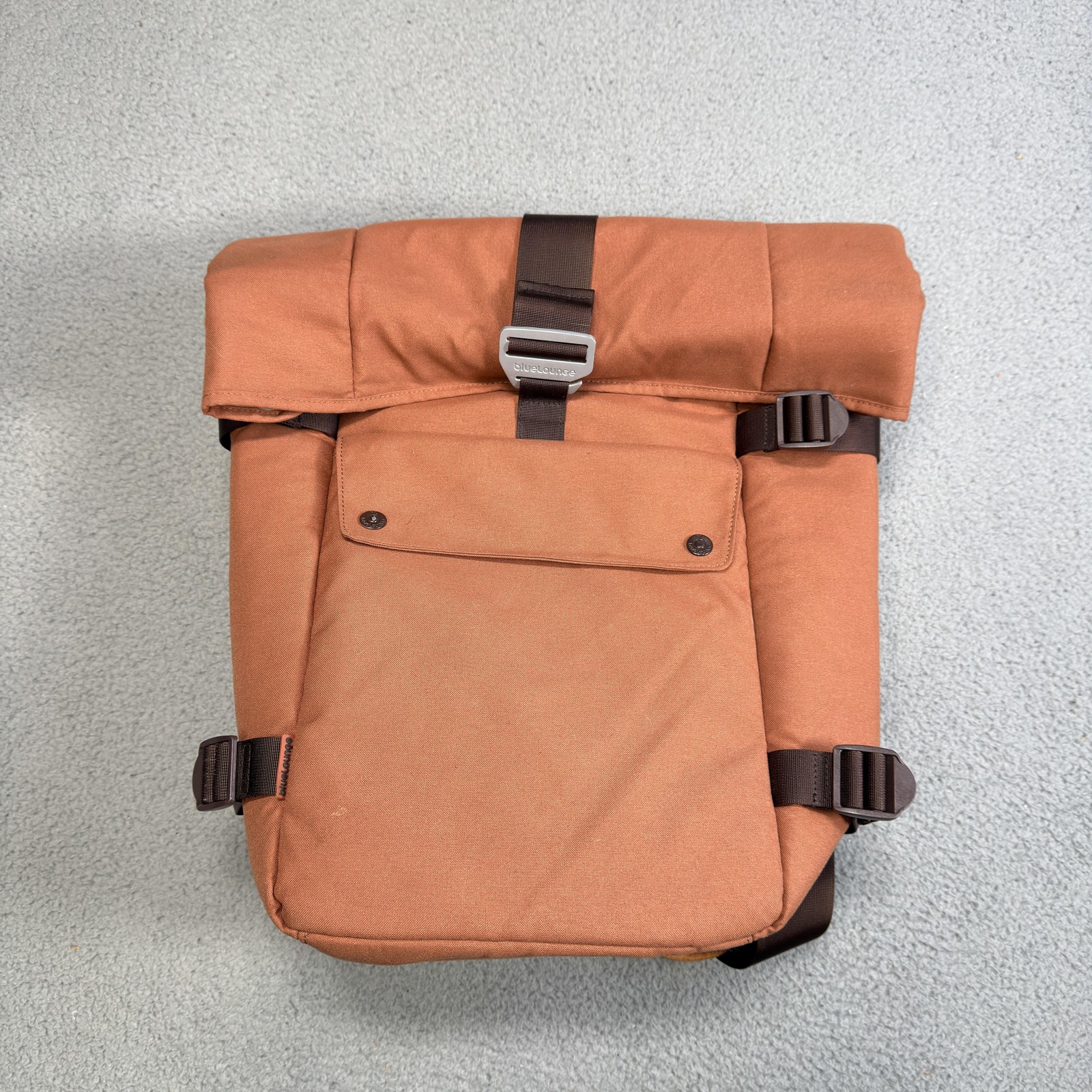 BlueLounge Bonobo Roll Top Backpack Orange Padded Laptop Travel Work Daypack