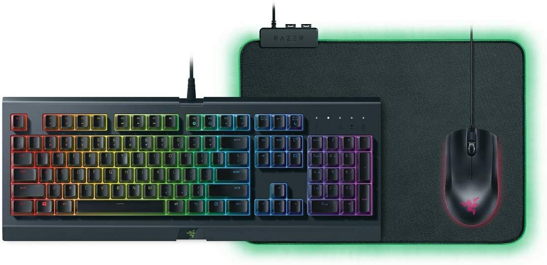 Razer Limited Ed.  Bundle Gaming Keyboard Mouse Mousepad Set Cynosa Chroma Mint