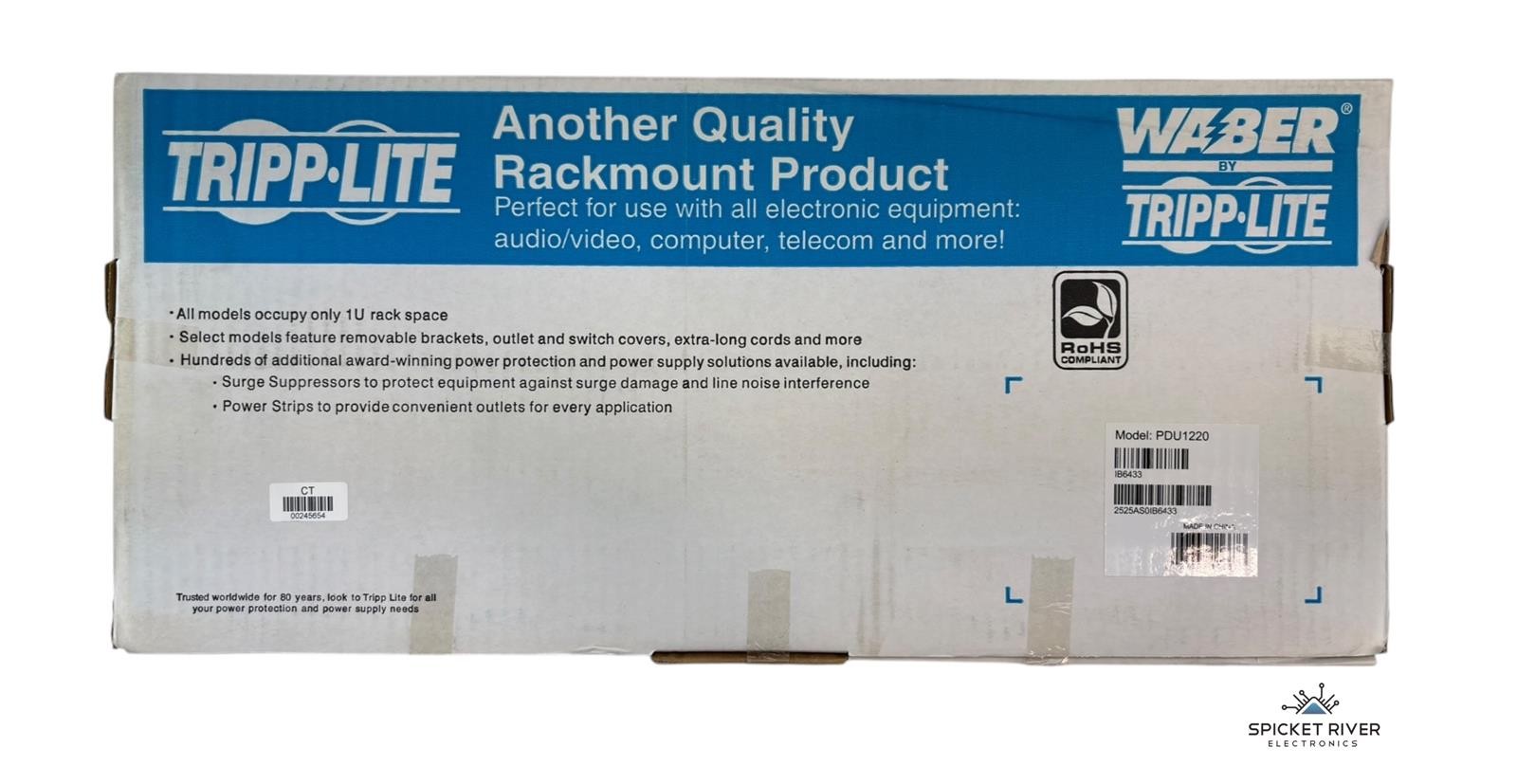 NEW - Tripp Lite PDU1220 13-Outlet 120V Single-Phase Basic 1U PDU