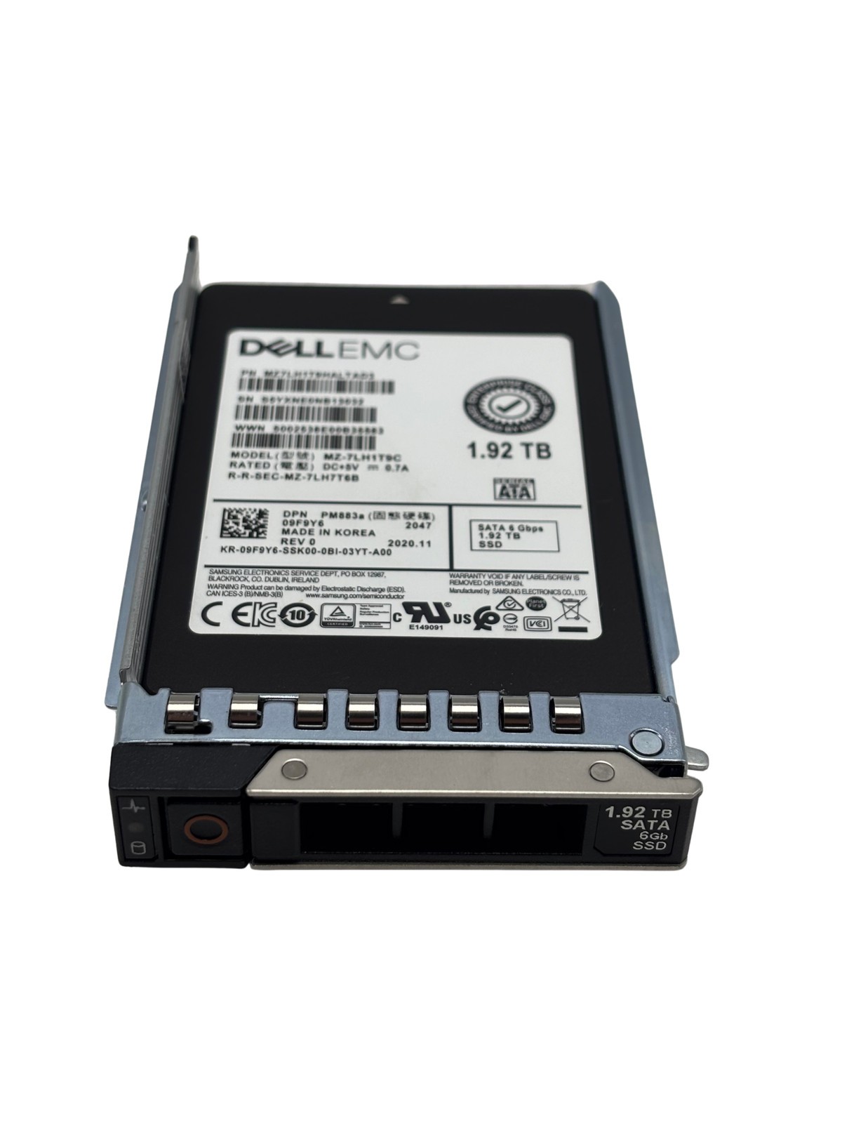 Dell 9F9Y6 1.92TB SATA 6G RI 2.5 SSD MZ-7LH1T9C MZ7LH1T9HALTAD3 100%"