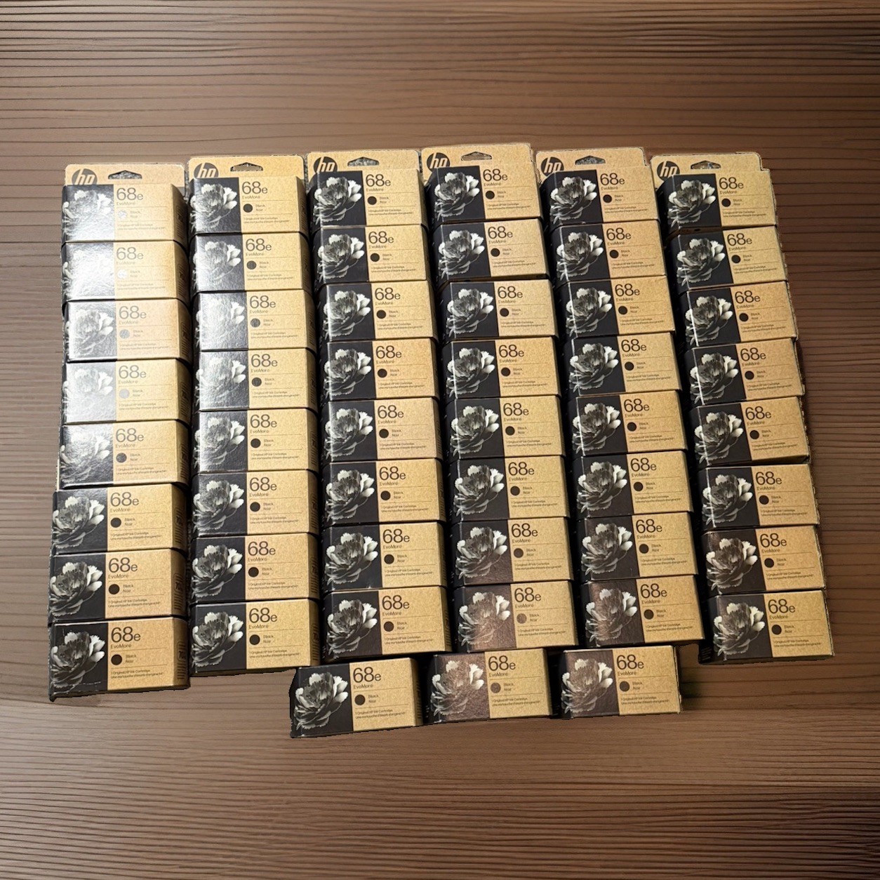 Lot of 51 HP 68e EvoMore High Yield Black Ink Cartridge Mixed Expirations 