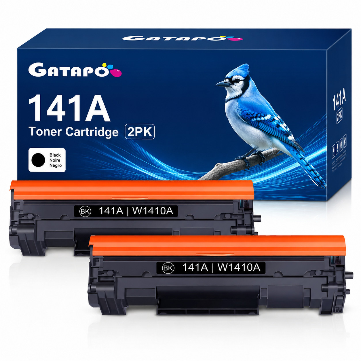2 Pack 141A W1410A Toner WITH CHIP compatible  for HP LaserJet MFP M140w M139w