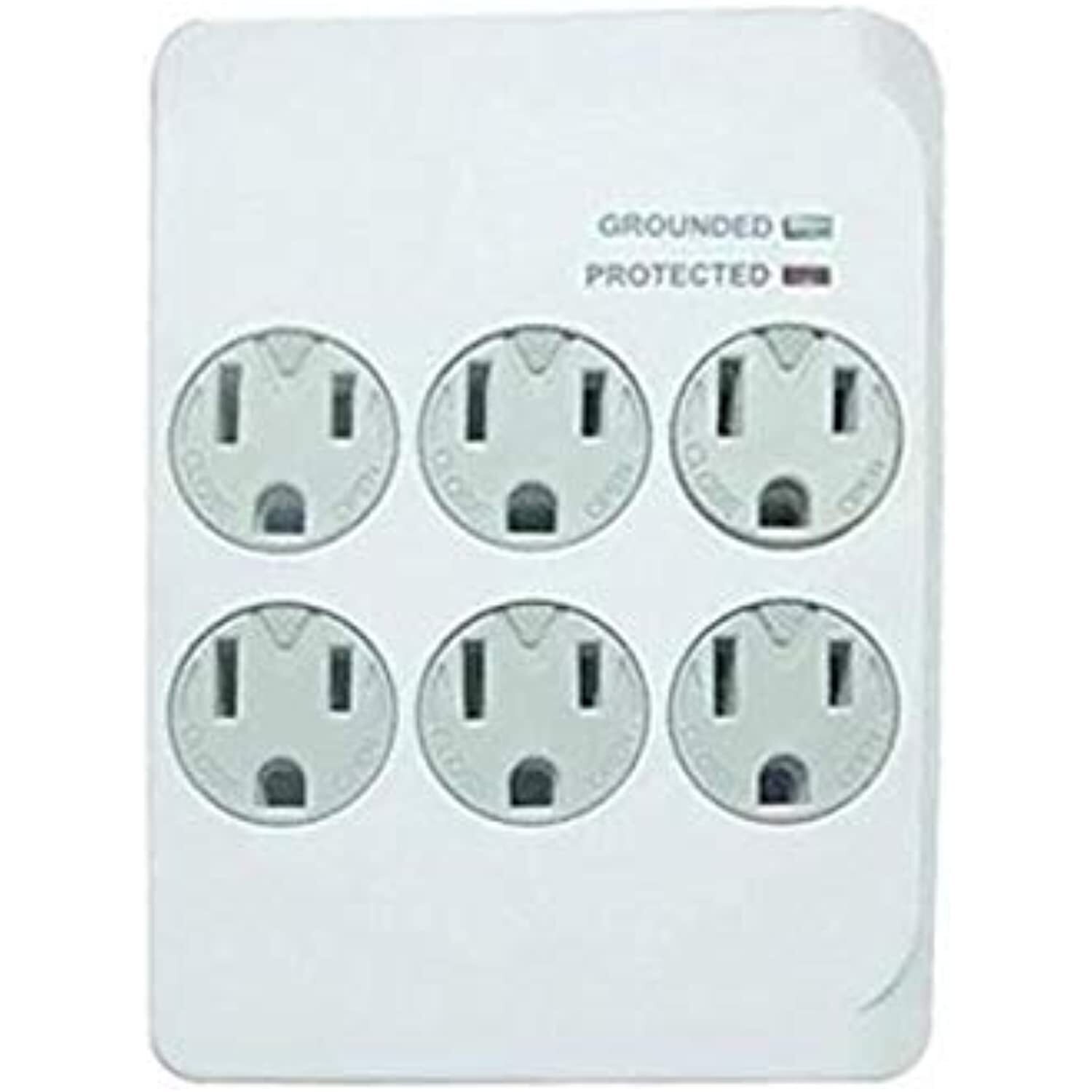 Master Electrician CT-044F 6 Outlet Surge Tap, White