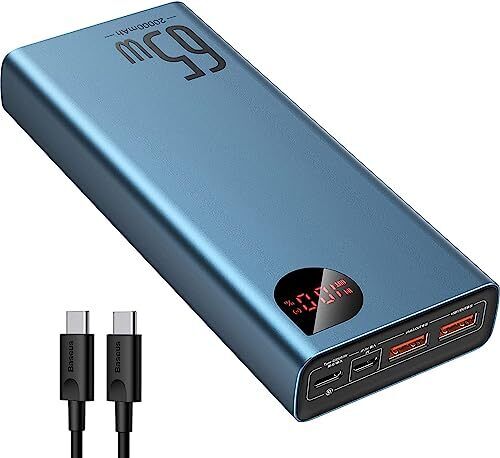Power Bank, 65W 20000mAh Laptop Portable Charger, Fast Charging USB C 4-Port ...