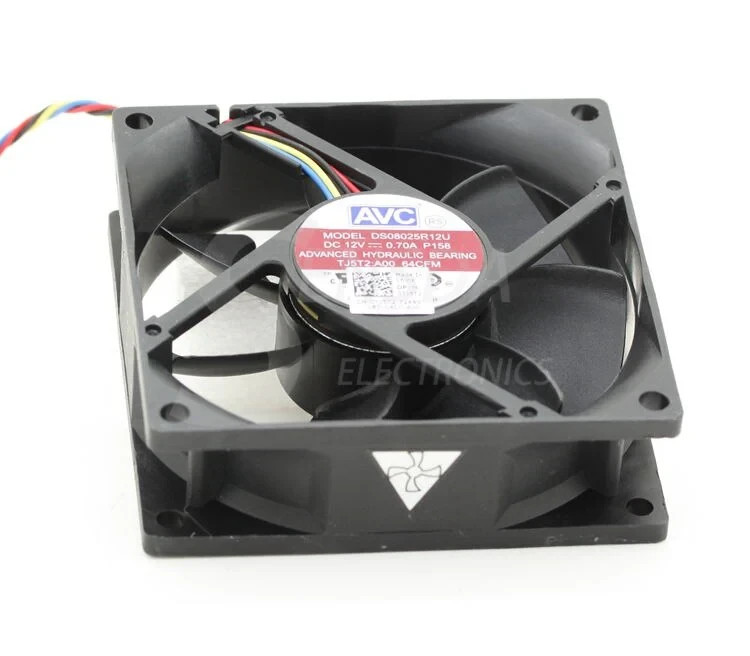 AVC DS08025R12U 80mm 12V 0.7A 4-Pin Cooling Fan 80x80x25mm CPU Case Server Fan