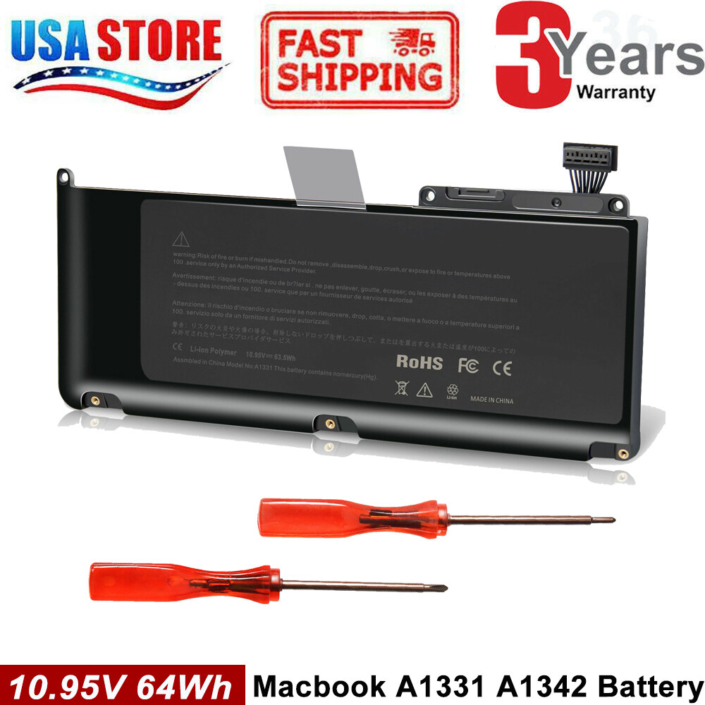 For Apple MacBook Battery A1331 63.5WH For Unibody 13"" Late 2009 2010 Mac A134