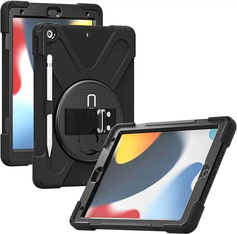 CODi Rugged Carrying Case for 10.2" Apple iPad Gen 7, 8, 9 Tablet Black NEW