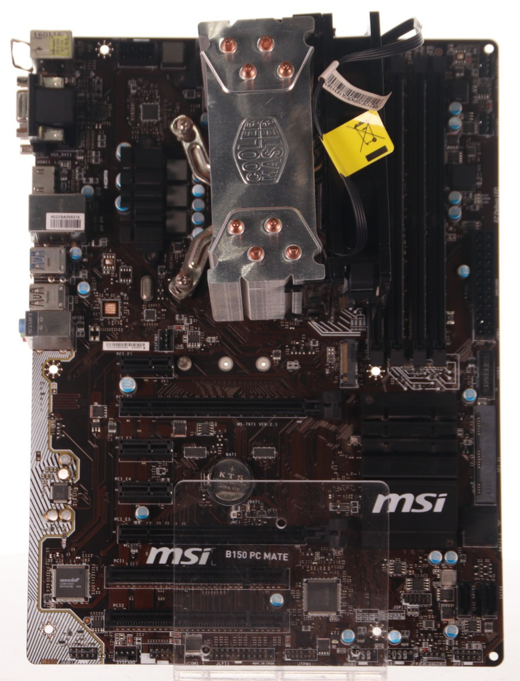 MSI B150 PC Mate ATX Gaming Motherboard w/ i5-6600K CPU & Heatsink
