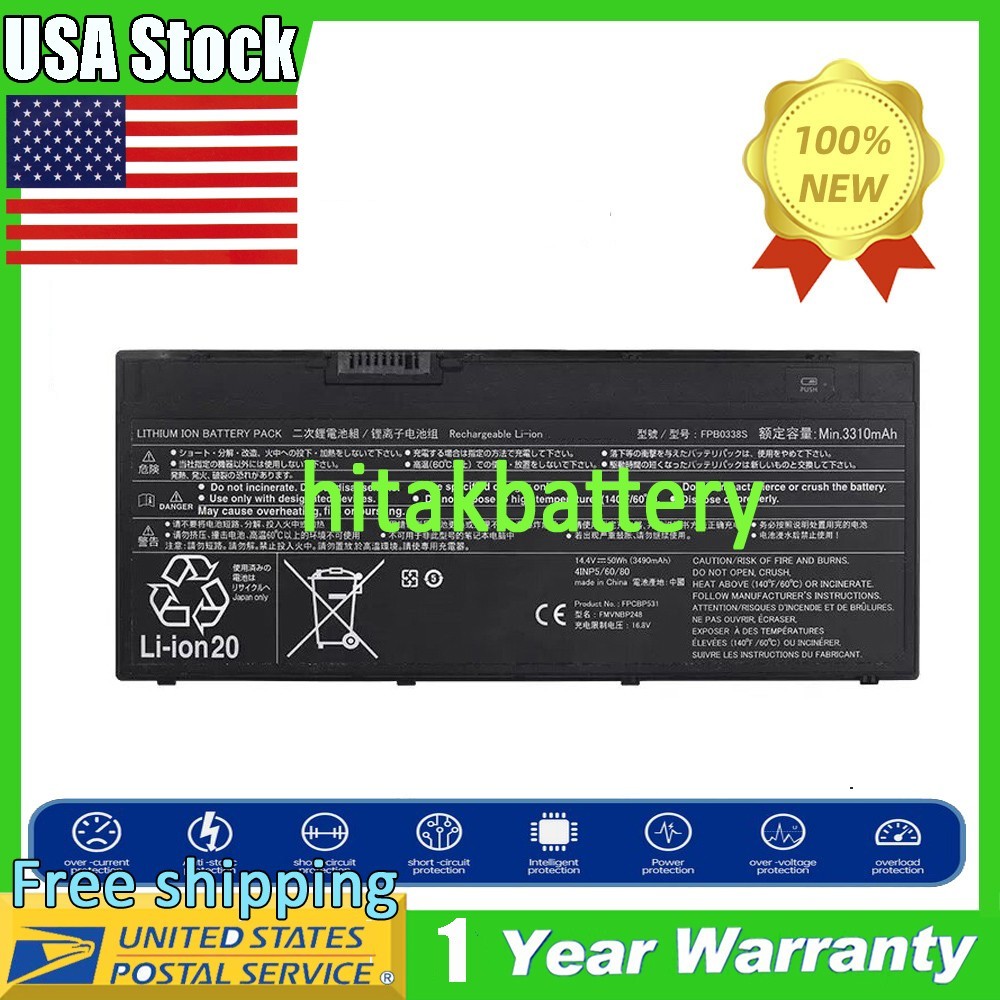 Battery for Fujitsu LifeBook T937 T938 T939 Series FPB0338S FPCBP529 FPCBP529AP