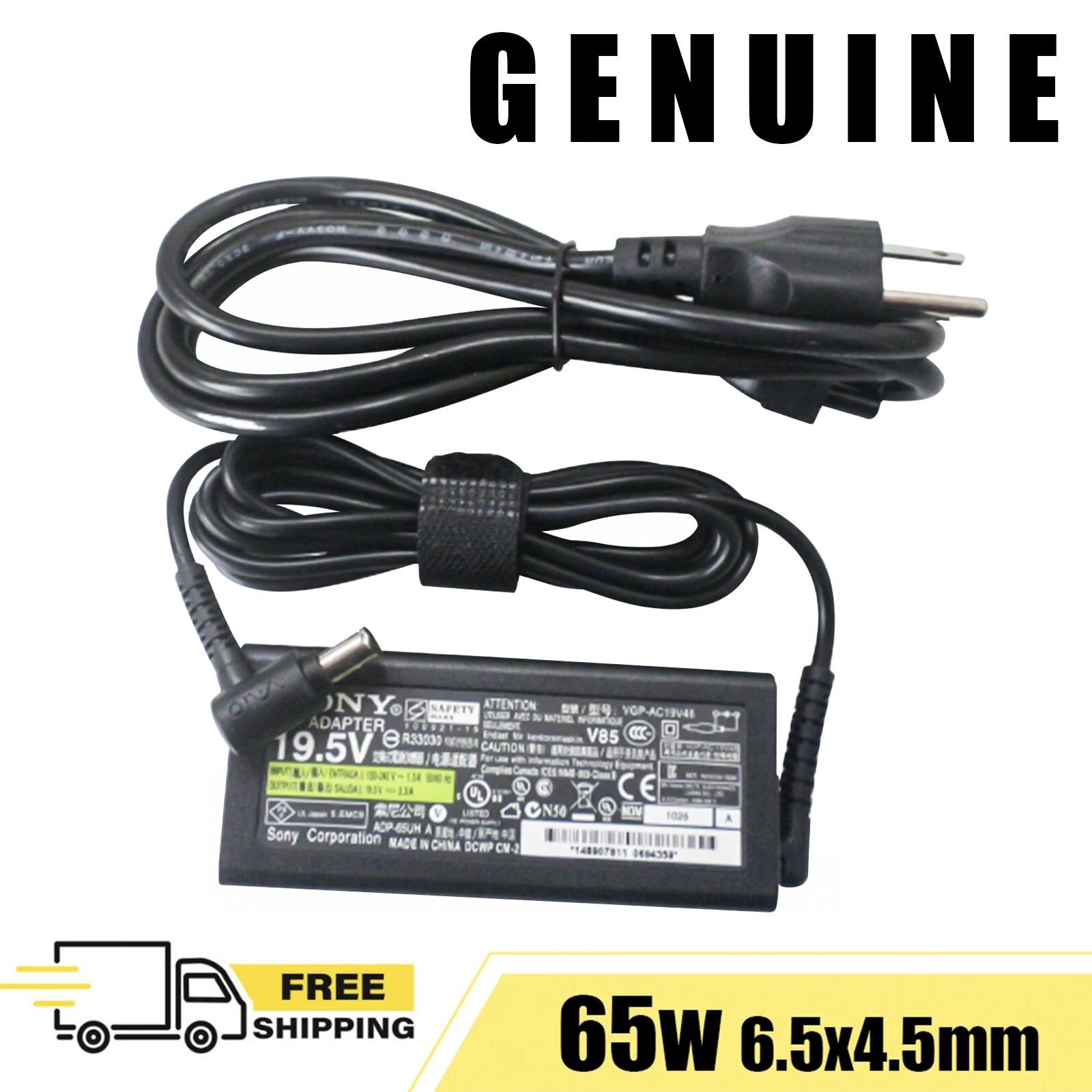 Genuine Sony AC Power Adapter Charger VGP-AC19V43 VGP-AC19V76 VGP-AC19V77