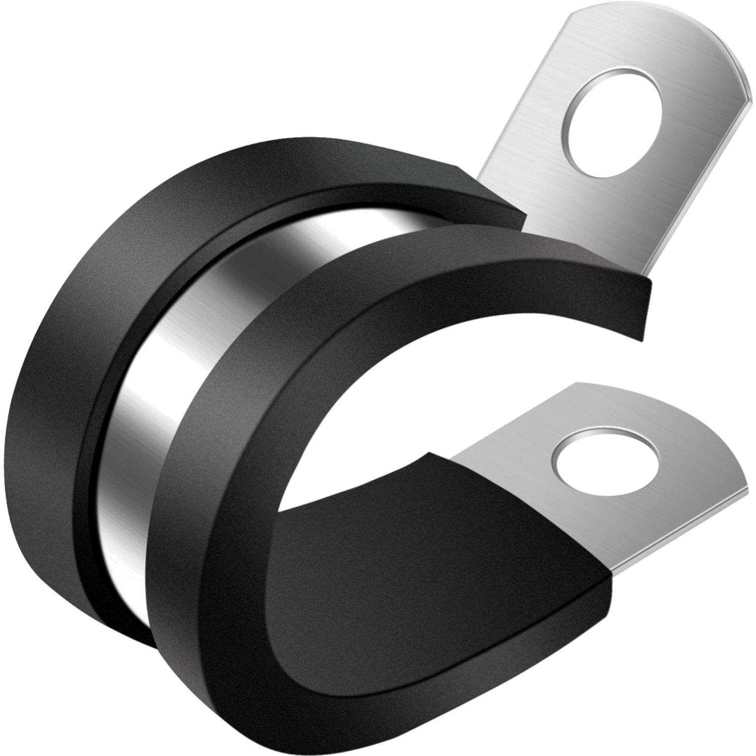 Cable Clamp Rubber Stainless Steel Pipe Clips for Tube Holder 44mm 10 Pack