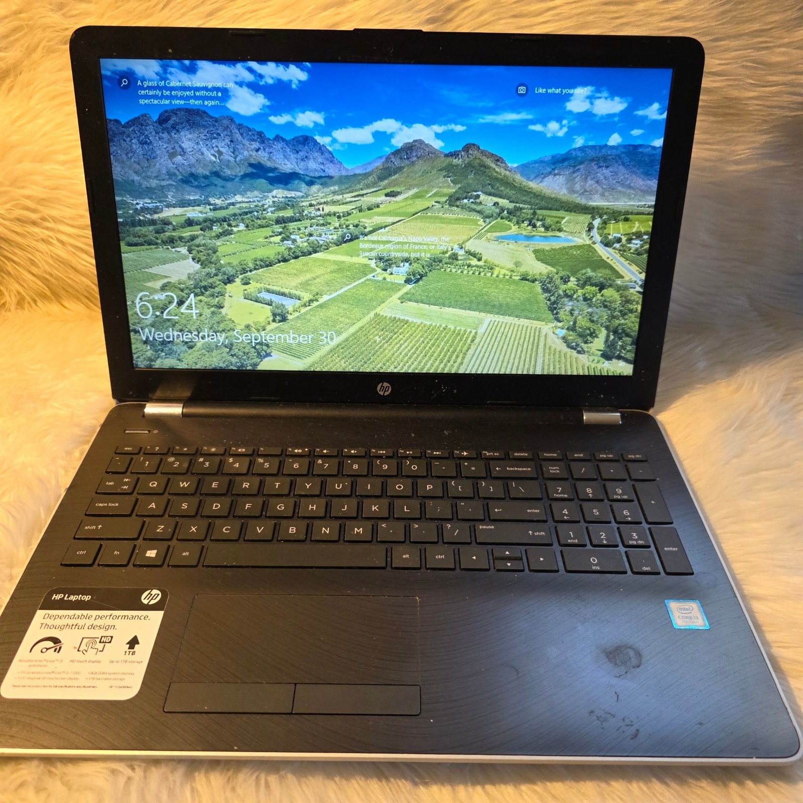 HP 15-bs060wm 15.6" Touchscreen Laptop i3-7100U 8GB RAM 1TB HDD