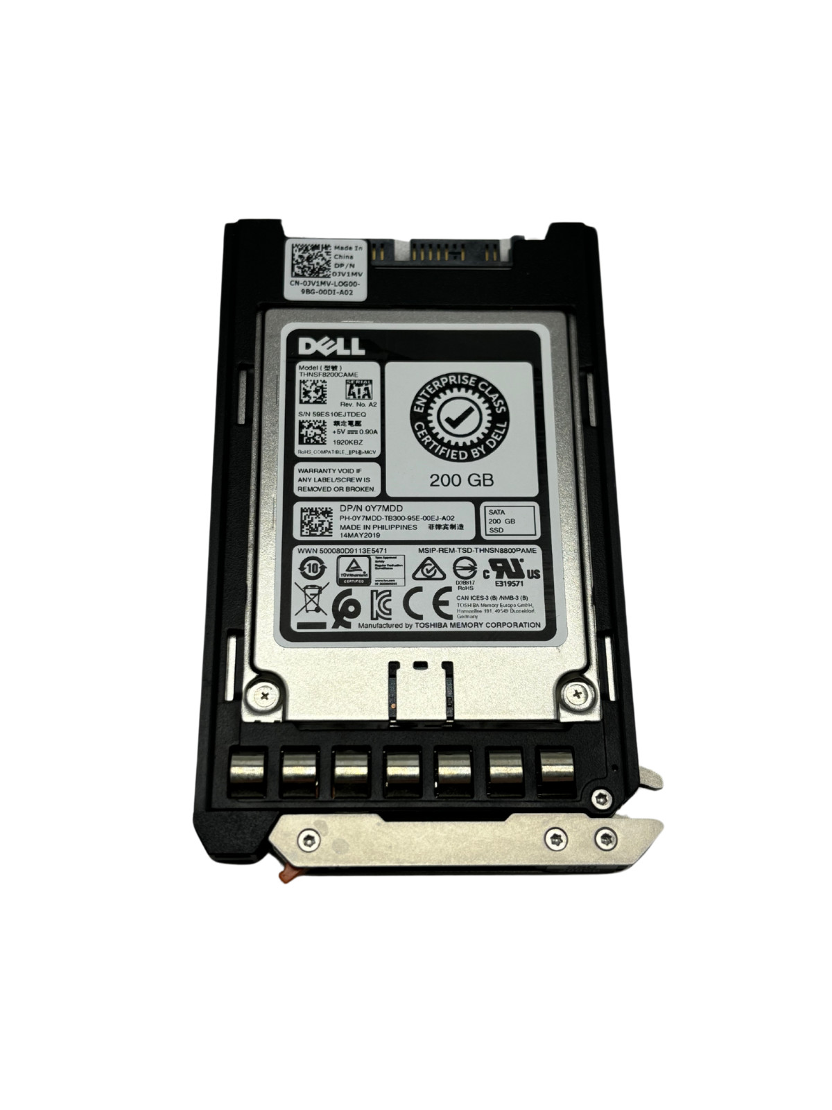 Dell Y7MDD 200GB 6G MU SATA 1.8" Solid State Drive THNSF8200CAME w60