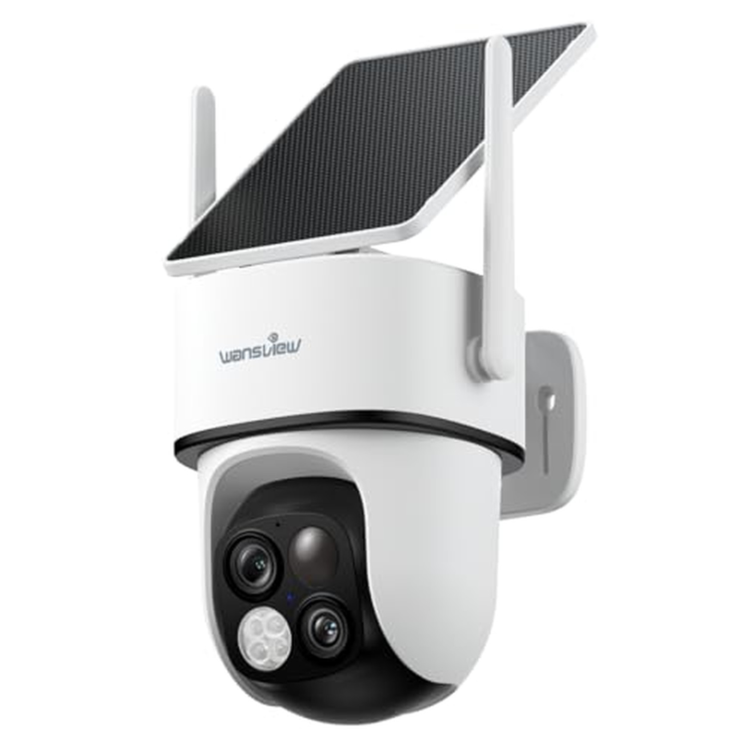 wansview Solar Camera Outdoor Wireless, 2K Dual Lens 360°, 2.4G, B7 1Pack (